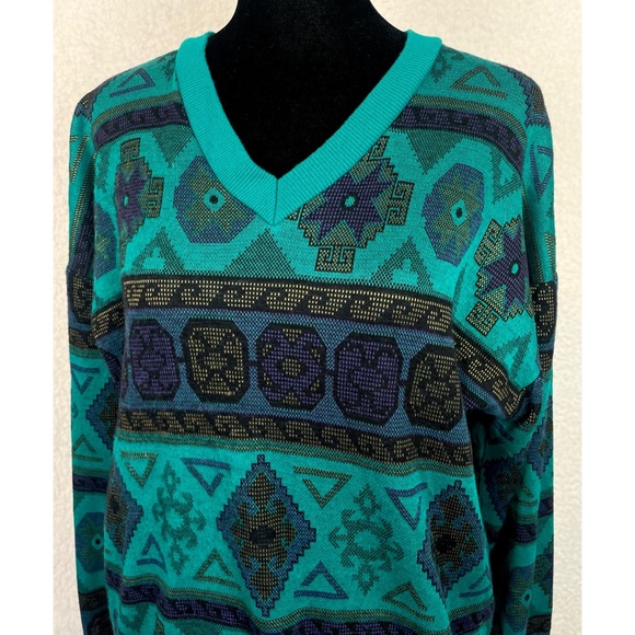 MALCOLM EMILIO • Stay Relevant Sacred Geometry Reworked Vintage Pullover Sweater - Picture 10 of 13